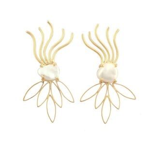 Mother of Pearl Gold Earrings